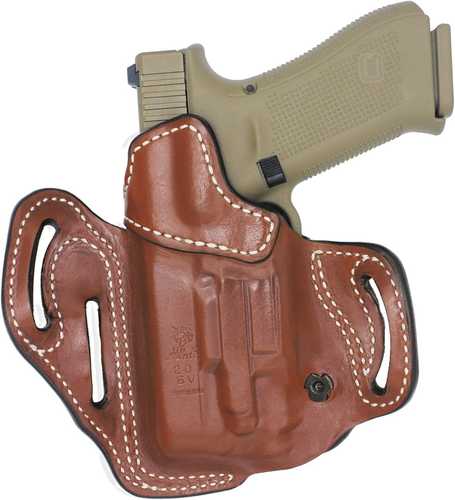 DeSantis Gunhide 201Ta1SZ0 Vengeance Scabbard OWB Tan Leather Fits Glock 19/19X/19 Gen 5/23/32/45, Belt Slide Mount, Rig