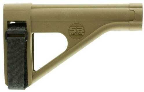 SB Tactical SOB-02-SB AR Brace SOB Elasto-Polymer FDE 7.8" L x 1.6" W