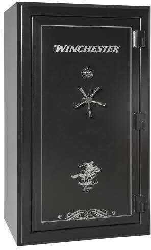 Winchester Safes Legacy 53 Electronic Entry Black Powder Coat 10 Gauge Steel Holds Up To 51 Long Guns Fireproof- Yes