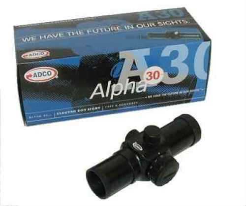 Adco Black Alpha Dot Sight 1X With 30MM Tube Md: A30B