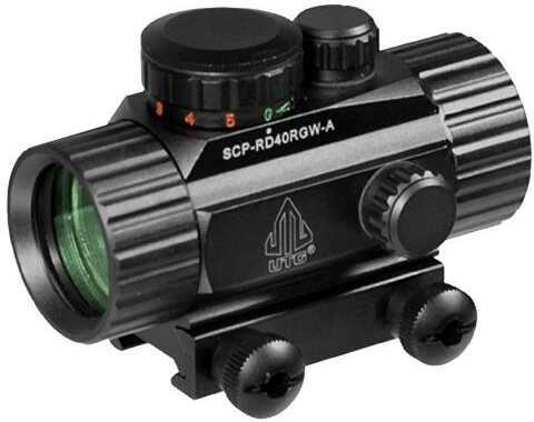 UTG SCP-RD40RGW CQB Dot Sight 1x 30mm Obj Unlimited Eye Relief 4 MOA Black