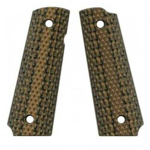 VZ 1911 Diamond Back Grip Panels Texture G10 Hyena Brown Md: DBHBXA