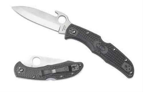 Spyderco Folder Knife With Plain Edge & Gut Hook Md: C10PGYW