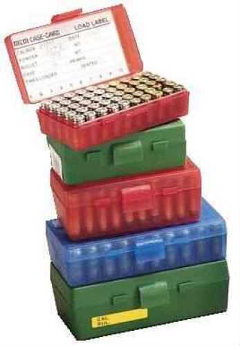 MTM Ammo Box 50 Round Flip-Top 41 44 45 LC Clear Blue P50-44-24