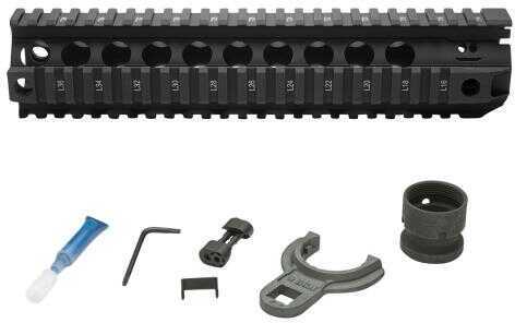 Bravo QRF10556BLK BCMGunfighter AR-15 Quad Rail 10" 6061-T6 Aluminum Black Hard Coat Anodized