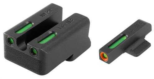 Truglo TG13NV3PC Brite-Site TFX Pro Day/Night Sights 1911 with Novak 260-500 Tritium Green w/Orange Outline Front U-Notc