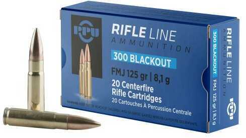 300 AAC Blackout 125 Grain Full Metal Jacket 20 Rounds Prvi Partizan Ammunition