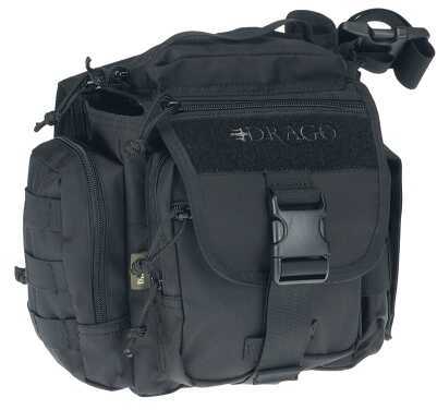 Drago Gear Officer Shoulder Pack 840D Nylon Black 15302Bl