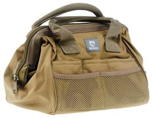 Drago Gear 17301TN Ammo & Tool Bag Satchel 600D Polyester 9" x 12" x 9.5" Exterior Tan