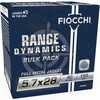 Fiocchi Range Dynamics Handgun Ammunition 5.7x28 FN 41Gr FMJ 1700 Fps 150/ct