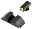 Night Fision GLK00303YZX Sight Set Square for Glock 42/43 Tritium Green W/Yellow Outline