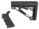 Hogue 15056 OverMolded 2-Piece Kit AR-15 Collapsible Buttstock/Pistol Grip Rubber Black