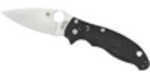 Spyderco Knife C101GP2 Folder 3.4" CPM-S30V Flat Ground Plain Edge G10 Black