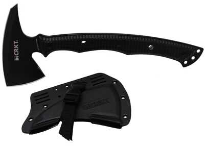 Columbia River 2725 Kangee T-Hawk 2.93" Axe W/Spike Black Powder Coated Sk5 Blade/Grn Handle Textured Grn