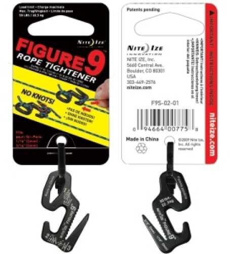 Nite Ize Figure 9 Rope Tightener Small Black