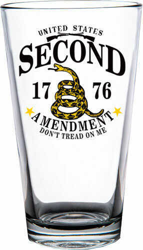 2 Monkey Americana Pint Glass Don't Tread On Me