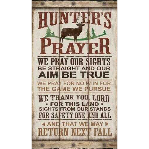 Open Road BRANDS Rustic Wood Sign HUNTER'S Prayer 8.5"X14"