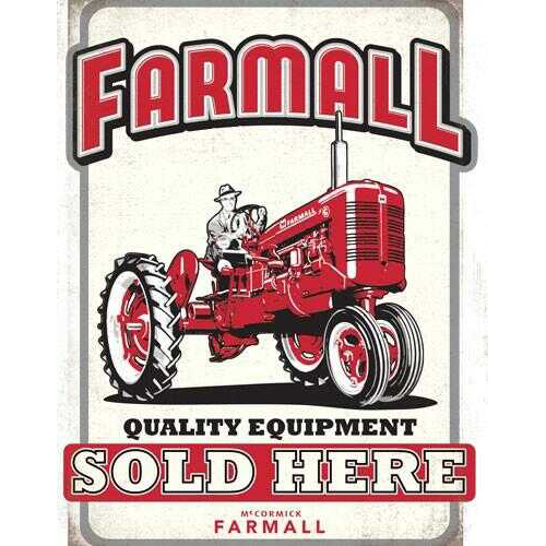 Open Road Brands Die Cut EMB Tin Sign FARMALL Md: 90154414