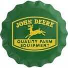 Open Road Brands Tin Bottle Cap John Deere 14"x14"