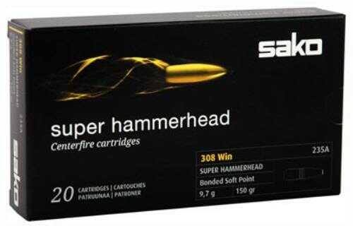 Sako Ammo .308 Winchester 150 Grains S-Hammerhead JSP 20-Pack