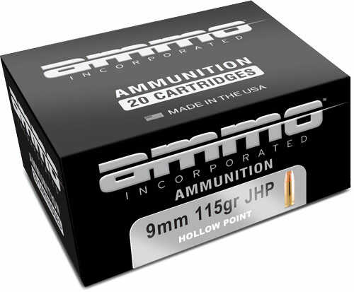 Ammo Inc 9MM 115Gr JHP 20Rd 10Bx/Cs