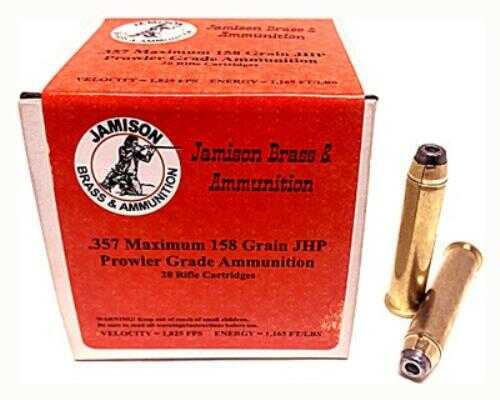 357 Maximum 158 Grain Hollow Point 20 Rounds Jamison Ammunition