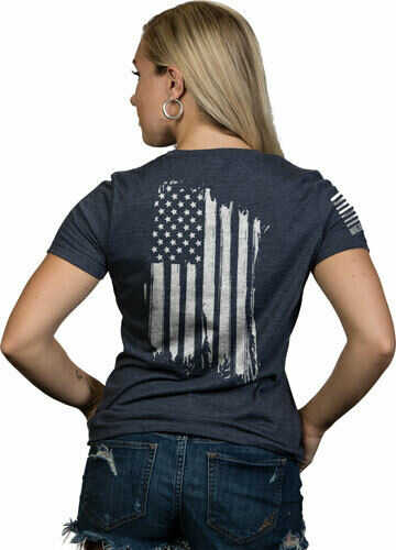 NINE LINE APPAREL WMNS America Relaxed Fit TSHIRT Navy 2Xl