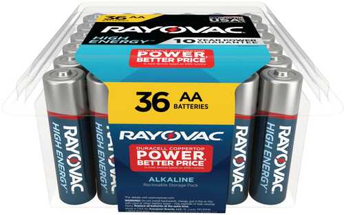 Rayovac High Energy Alkaline Aa Batteries 36 Pack