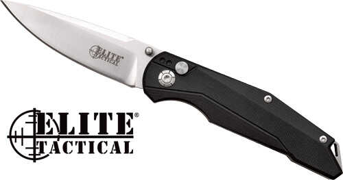 Mc Elite Tactical Chaser 3" Drop Point Folder Black/SS