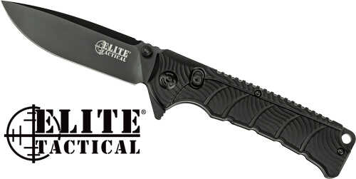 MASTER CUTLERY Elite Tactical BACKDRAFT 3.5" Drop PNT FLDER Black/Black