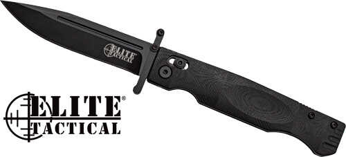 MASTER CUTLERY Elite Tactical Guardsman 3.75" Clip PNT FLDR Black/Black