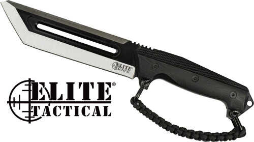 MASTER CUTLERY Elite Tactical The Rig 6.5" Tanto Fixed Black D-Handle