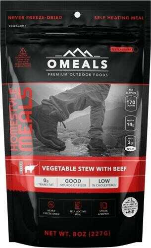 OMEALS Vegetable Stew W/ Beef 8 Oz. FLAMLESS HEATING