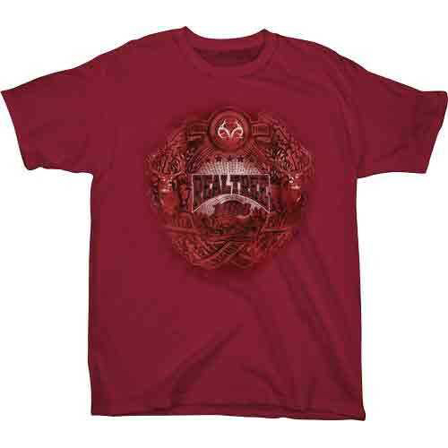 Real Tree YOUTH'S T-Shirt "Badge" Medium Cardinal