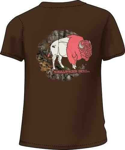 Real Tree WOMEN'S T-Shirt "Bison" Medium Chocolate